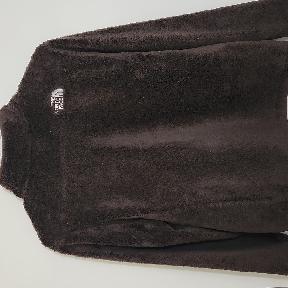 The North Face brown woman's fuzzy full zip-up jacket small - Picture 4 of 9